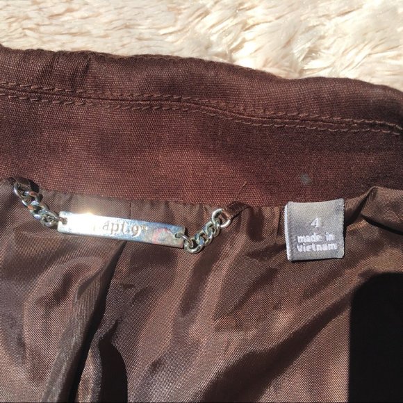 Apt. 9 Women’s Brown Blazer Linen Size 4 - Picture 7 of 8